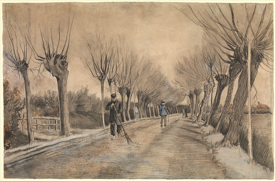 Road in Etten - drawing by Vincent van Gogh